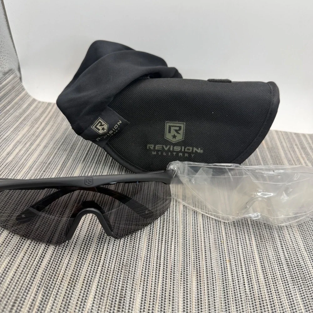 Revision Military Sawfly Ballistic Eyewear System Black Frame Smoke Clear Lenses